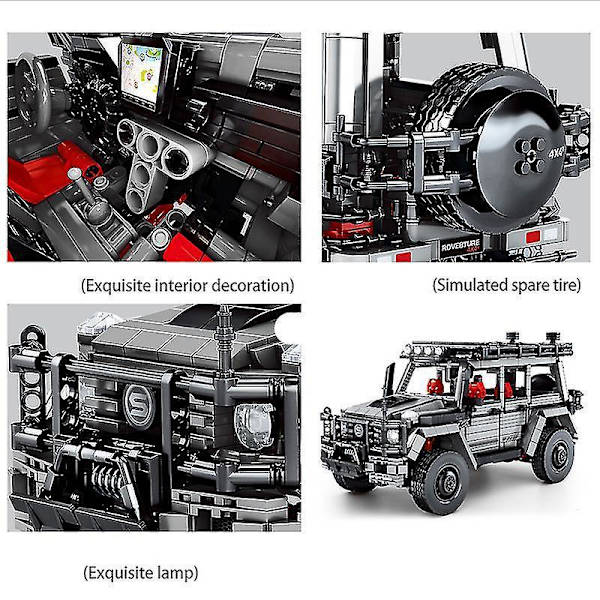 Teknisk By Offroad Bilmodell Byggeklosser Lastebil SUV Leker Kjøretøyklosser Barn For Barn Gutter Gaver 1852 stk
