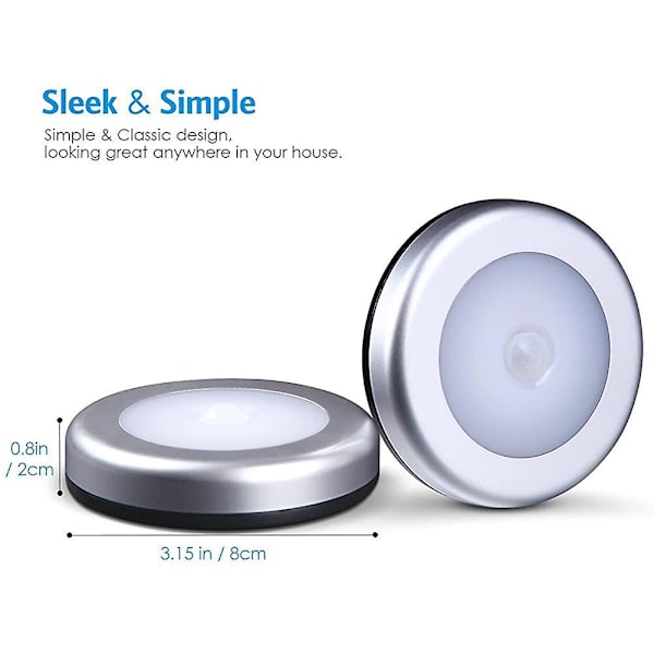(6 Pack) Motion Sensor Light, Closet Light, Led Sensor Lights, Battery Powered