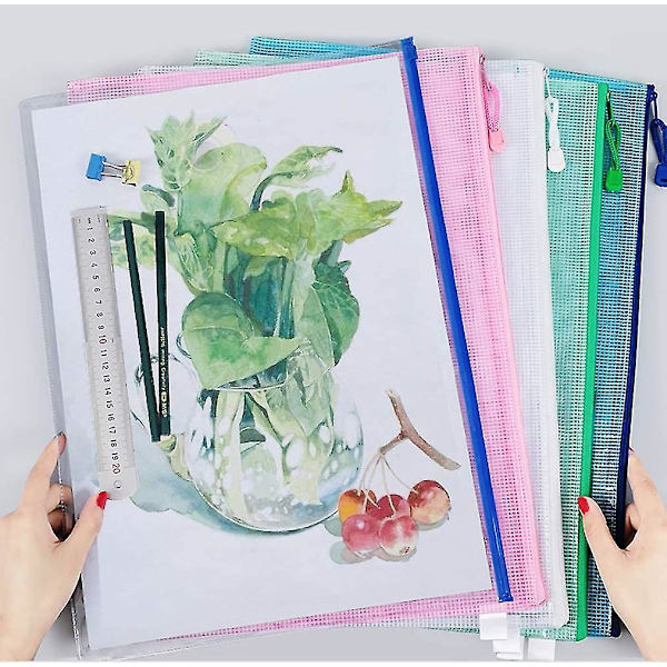 A3 Document Folder File Zipper Bags Plastic Wallets Folder (a3-10pcs) Gift