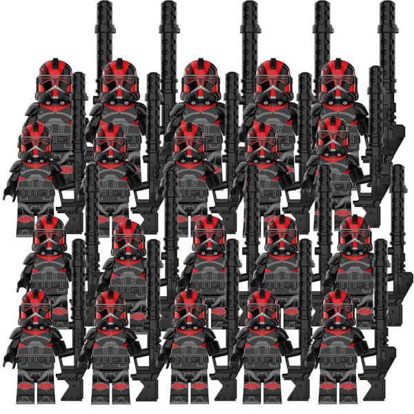20pcs Star Wars Wooden Block Clone Trooper Figures 20pcs/set  +base Plate XP-331