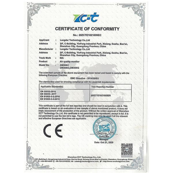 Darmowade Gas Detector Co2 Measuring Device Carbon Dioxide Detector