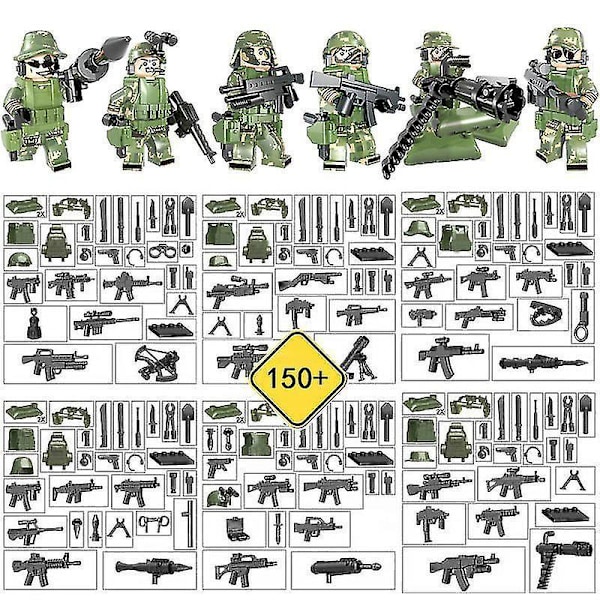 Crossfire Weaponry Assembly Diy Blocks 6pcs