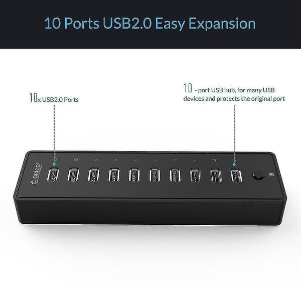 P10 Port Usb3.0 Splitter Industrial Grade Hub Multi-interface Expansion Hub