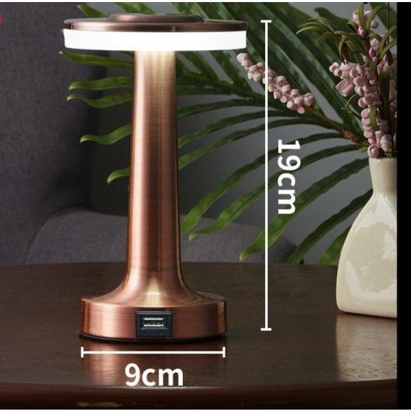 led retro bar table lamp charging bedside KTV outdoor coffee restaurant desktop atmosphere night light clear bar table lamp red-17
