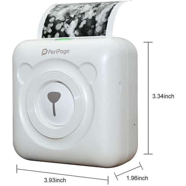 Mini Printer, Wireless Thermal Label Printer, Sticky Note Receipt, Suitable For Android Ios Smart Phone Windows, With 6+1 Printing Paper Roll