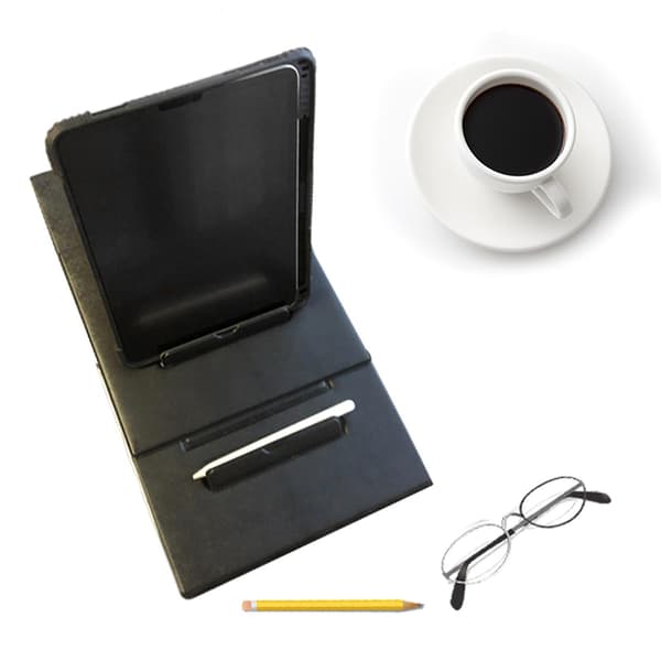 Office Home Portable Laptop Stand Foldable Holder Computer Adjustable Pu Leather