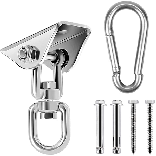 Heavy Duty Stainless Steel Ceiling Hook, 360 Rotation Hanging Swing Hook, Ceiling Bracket Mount Hook