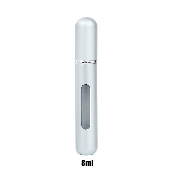 8ml Portable Mini Refillable Perfume Bottle With Spray 8ml matte silver