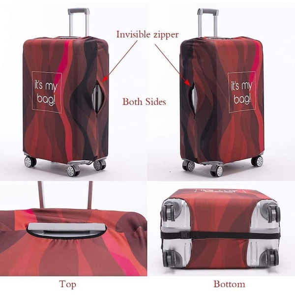 Luggage Cover Washable Suitcase Protector Anti-scratch Suitcase Cover Fits 18-32 Inch(autumn Leaves, S) COLOR13 L