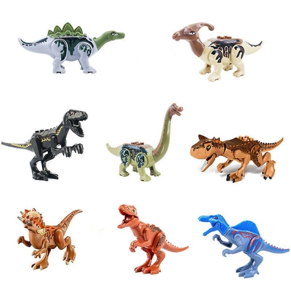 8pcs Tyrannosaurus Rex, Brontosaurus, Spinosaurus Brachiosaurus, Children's Educational Assembling Building Block Toys