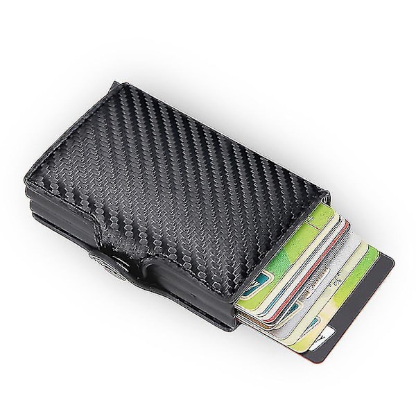 Top Quality Rfid Wallet Men Money Bag Mini Purse Male Aluminium Card W Carbon Fiber