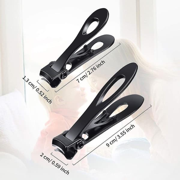2 Pieces Oversized Thick Nail Clippers Wide Jaw Nail Cutter