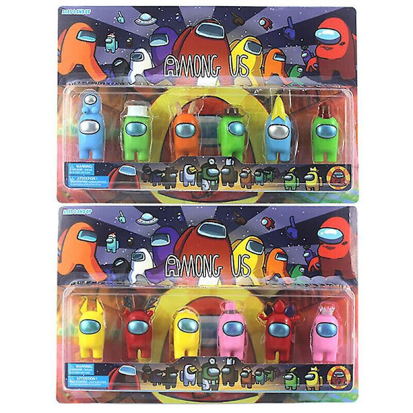 6Pcs/Set Among Us Action Figures Collection Dolls Toys Kids Birthday Gifts Decor B
