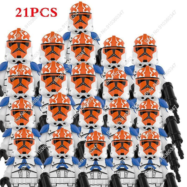 21 Pieces Of New Star Strom Wars Clone Trooper Compatible With 9488 Building Blocks Children's Toys