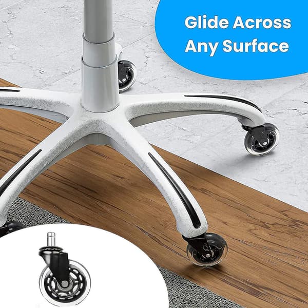 Erstatningshjul til kontorstol, gummihjul for hardtre