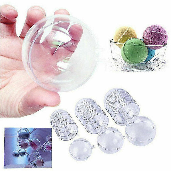 15pcs Clear Ball Baubles Sphere Empty Fillable Christmas Tree Ornament Gift Box 30pcs