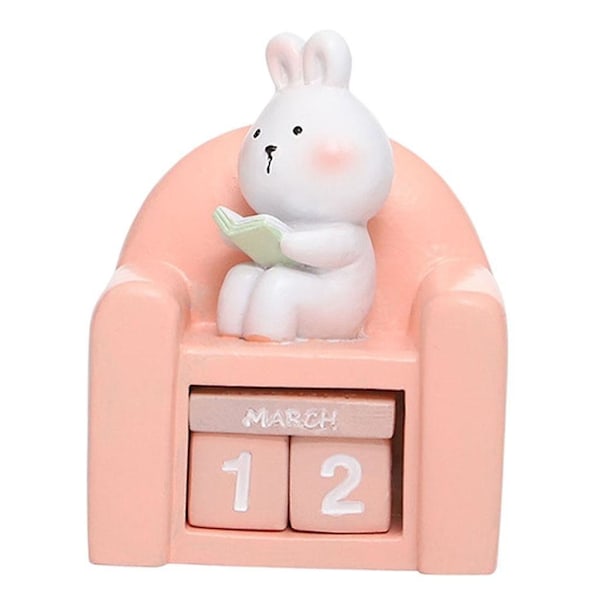 Desk Calendar Blocks Colorful Calendar Rabbit
