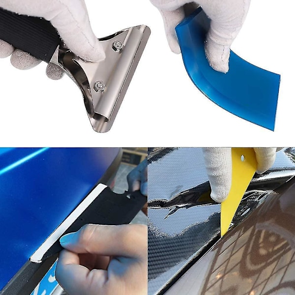 Window Tint Tools Kit, 9 Pcs Protective Film Car Vinyl Wrapping Tint Installing Tool Including Window Squeegee,scraper And Blades1set