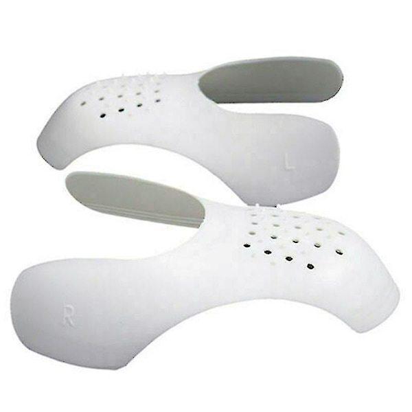 Sneaker Shoe Toe Shield Protector Anti-wrinkle Decreaser Crease Preventer Prevent Front Crease White L