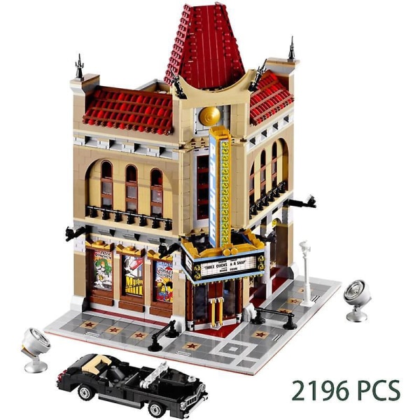 Palace Cinema City Streetview Modular Building Blocks Bricks With 6 Figures Compatible 10232 Toy Birthday Christmas Gift1288pcs