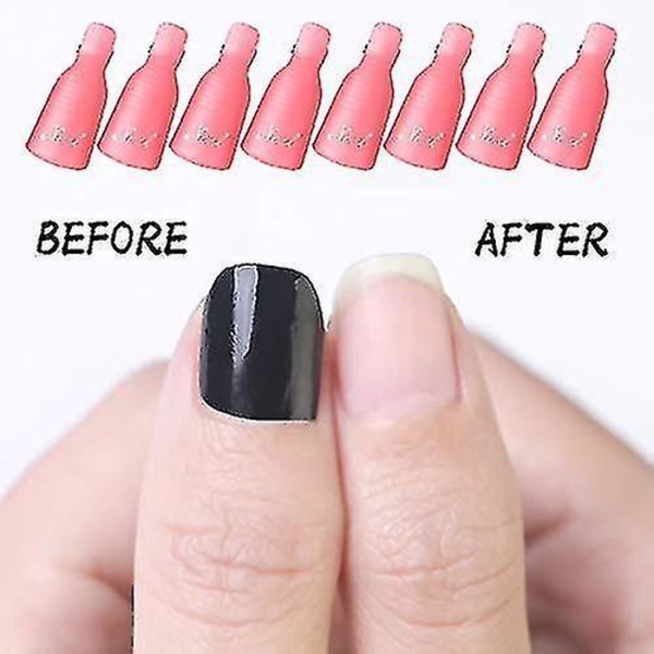 10pc Plastic Acrylic Nail Art Soak Off Cap Clip Uv Gel Polish Remover Wrap Tool