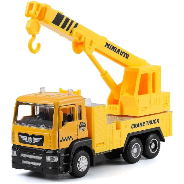 Toy Crane  Metal Cars Construction Truck Wiht Light And Sound Pull Bac