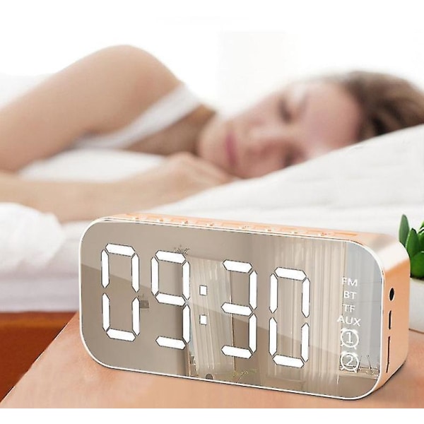 Multifunctional Led Digital Alarm Clock, Bluetooth Speaker, Bedside Desktop Luminous Electronic Music