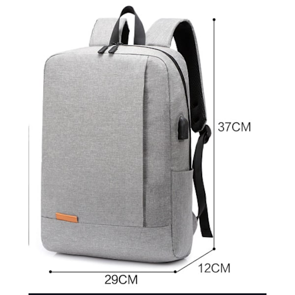 Casual backpack for men and women usb student bag 15.6inches burgundy Burgundy