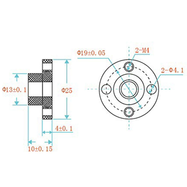 2-pack T8 Lead Screw Pom Nut Compatible With Prusa I3 Mk2 Mk2s Mk3 3d Printer