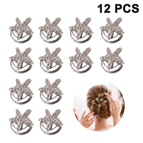 12pcs Spiral Hair Pins Swirl Hair Twists Coils Hair Clip Accessories Little starfish
