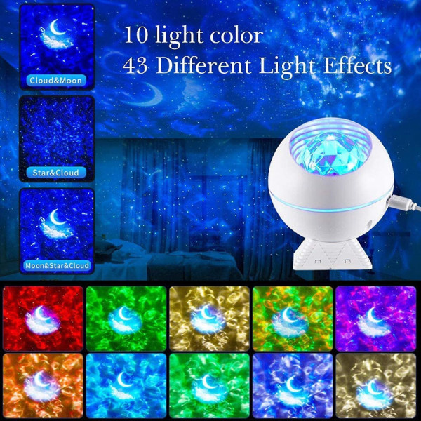 Galaxy Projector, 3 In 1 Night Light Projector With Remote Control