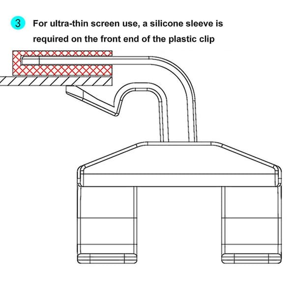 Phone Holder Adjustable Anti-deform Plastic Laptop Side Mount Phone Bracket For Dorm