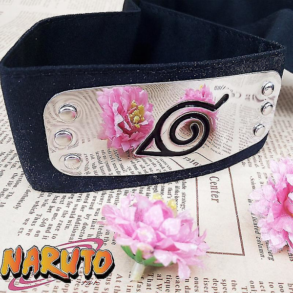 Naruto Headband With Cosplay Logo, Gold-plated Ninja Headdress E