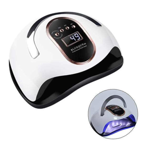Led Uv Nail Lamp Professional Automatic Two Hands Space, 4 Timer For Nail Light Gel Polish Dryer Removable Base & Portable Handle