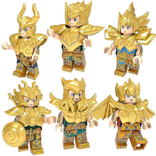 6 Pakke Saint Seiya Mini Figur Legetøj Action Figur Legetøj Børnelegetøj Til Fødselsdagsfest Julegave