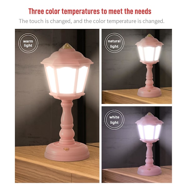 Home Office Desk Lamp Usb Rechargeable Desk Lamp Retro Night Light Desk Lamp For Studying And Reading White