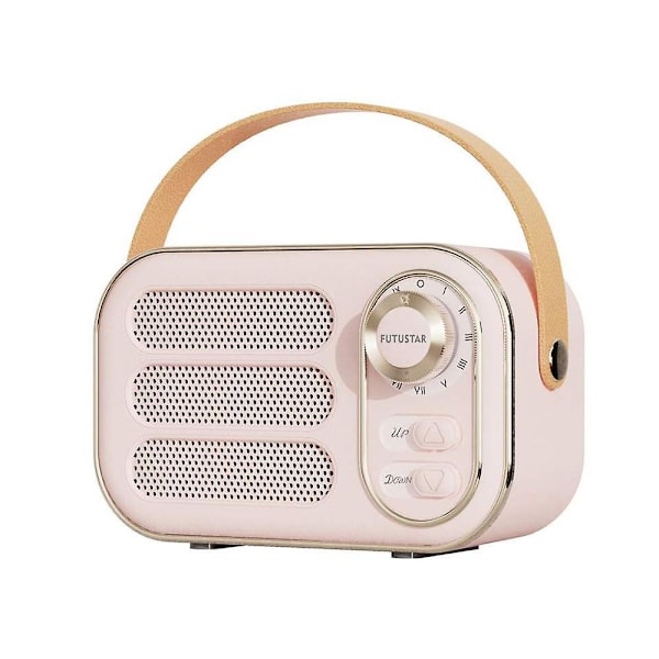 Mini Bluetooth 5.0 Langaton Klassinen Kaiutin Auto Retro Audio Ulkokäyttöön Kannettava Matka Pink