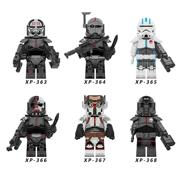 6-pack Star Wars Hunter Destroyer Huaixing Echo Boy Children's Building Block Minifigure Toy Bag