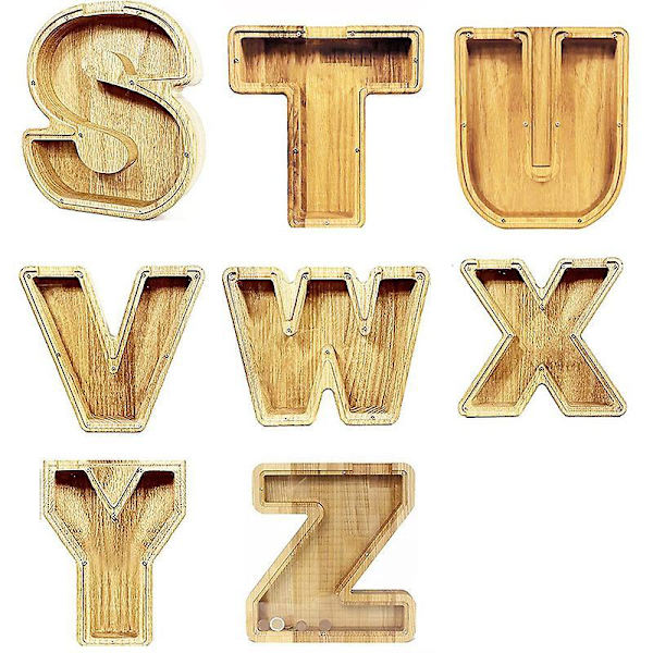 Puinen Monogrammi Säästölipas Iso Kirjain Rahalipas Nimikirjaimet Säästölipas Syntymäpäivälahja Lapsille A-z P