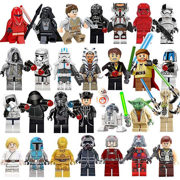 29 Pieces Of Star Wars Building Blocks Minifigure Diy Small Particles Assembled Doll Ornaments