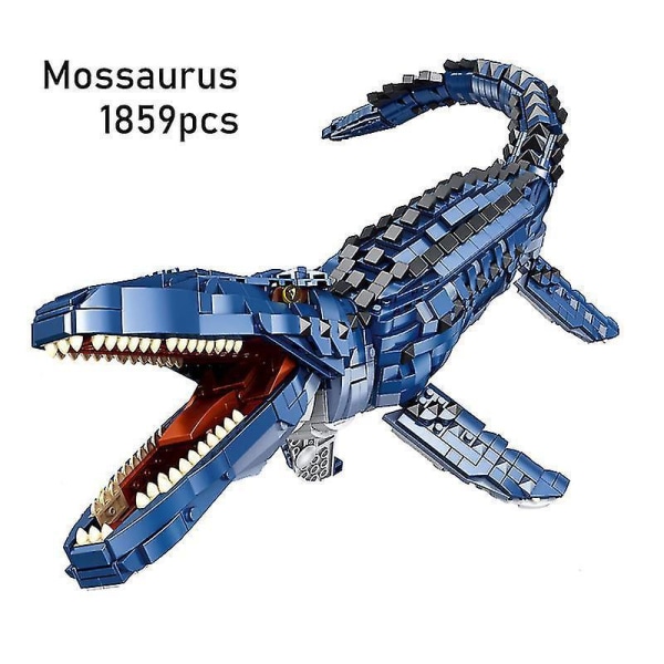 Jurassic Dinosaur Figures Bricks Tyrannosaurus Rex Building Blocks Mosasaurus Moc Toys Christmas Gifts For Adult Children Boysno Original Box1