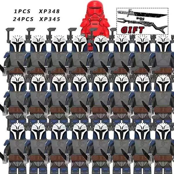 25 stk. Star Wars The 322/501st Legion Mandalorian Sith Trooper Clone Warrior Hjelm Minifigur Byggelegetøj Star Troopers-14