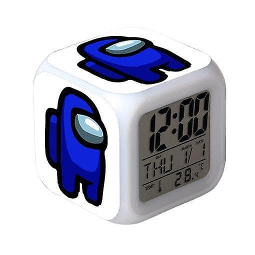 Wekity Space Werewolf Kill 7 Color Variable Digital Alarm Clock With Time, Temperature, Alarm, Date