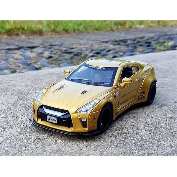 1:32 Leluauto Nissan Gtr Metallinen Lelu Kilpa-auto Seosauto Diecast & Lelu V Gold