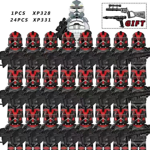 25 stk. Star Wars The 322/501st Legion Mandalorian Sith Trooper Clone Warrior Hjelm Minifigur Byggelegetøj Star Troopers-22