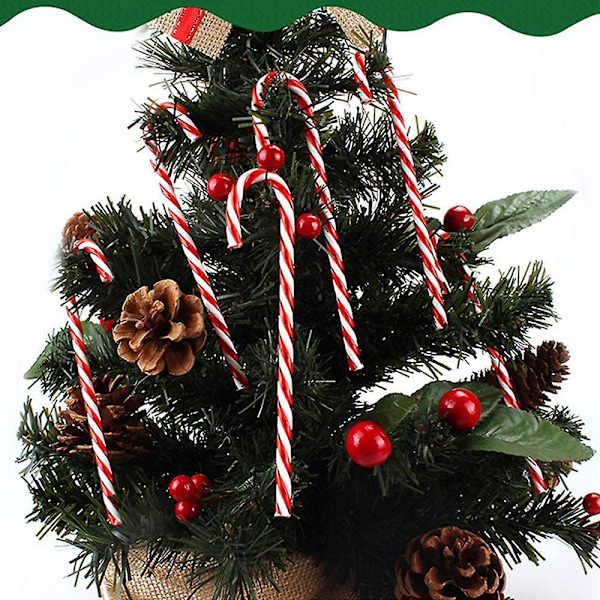 30 stk. Sukkerstenger Juletrepynt 15cm Anheng