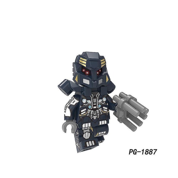 8pcs Deformed Robot Bumblebee Optimus Prime Inspector Child Puzzle Assembled Building Block Minifigure Toy