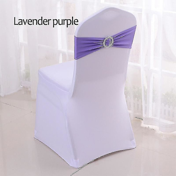 50pcs Tretch Lycra Spandex Chair Bands With Buckle Slider For Wedding Red