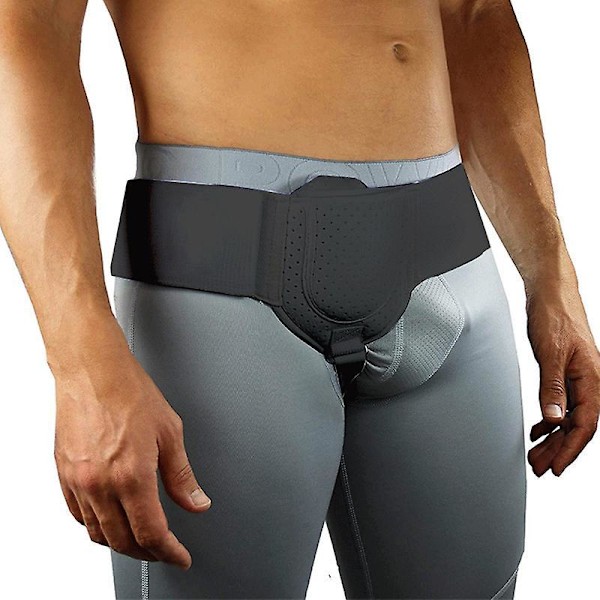 Hernia Guard /inguinal Hernia Belt For Men /left Or Right Side /post Surgery Inguinal Hernia Support Truss Black