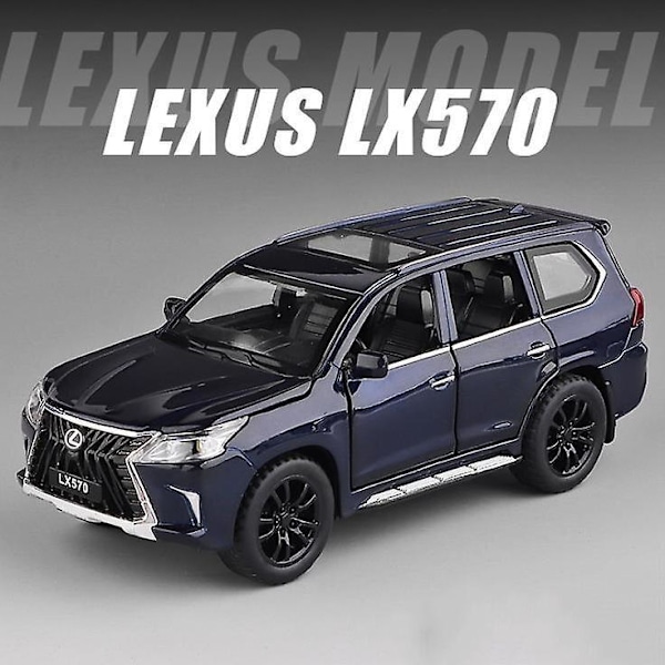 1:32 Leluauto Erinomainen Laatu Lx570 Maastoauto Metalliauto Lelu Seosauto Deep Blue